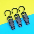 Set di 3 ganci rotanti a 360 gradi in plastica nera per cappelli e cravatte - Nero