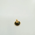 18K gold-plated shell padlock pendant in brown and gold for DIY jewelry making - Peace Lock - Gold (Abalone Shell)