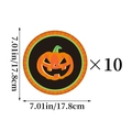 Size guide for 10-pack of 7.01-inch Halloween pumpkin disposable paper party plates - Small Halloween Pumpkin Head Paper Plate