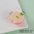 Miniatur PVC Apfel Anhänger Schlüsselanhänger mit realistischem rosa Farbverlauf - Apfel - Ohne Schlüsselanhänger (Mit Ring)