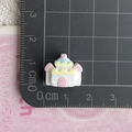Mini castelli in resina dai colori macaron, 1,5 cm, per decorazioni fai da te e fermagli - Stile mini ispessito / Castello del Cuore