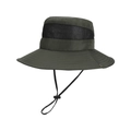 Cappello parasole traspirante verde scuro con tesa larga e cinturino sottogola regolabile - Verde Militare