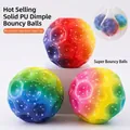 Vibrant gradient PU foam moon ball with high-elasticity hollow craters for stress relief - 6.8cm Glowing Colorful 3-Color