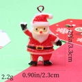 Macro view of Santa resin pendant with glitter finish and precise size measurements - 40# Santa Claus