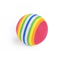 Rainbow striped high-density EVA foam elastic ball for cat and dog indoor play - 1 Piece / Small (3.5cm)