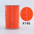 Bobine de cordon ciré orange vif pour bijoux DIY avec code couleur spécifique #146 - 2.5mm Diamètre / 80m Longueur / #146 Rouge Orangé
