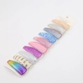 Set di 10 fermagli per capelli BB colorati con paillettes su carta bianca - Set da 10 Pezzi su Carta (Multicolore)