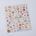 Stickers à ongles 3D en relief avec motifs d'ours brun TS-3866 et cerises mignonnes - Ours Mignon - Relief 5D (TS-3866)