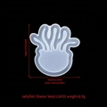 Jellyfish quicksand silicone mold for DIY resin keychains measuring 63mm by 61mm - Jellyfish Quicksand Mold LS#25