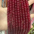 Translucent ruby red abacus natural stone beads for DIY jewelry making - 5*8mm (Per Strand) / Burgundy