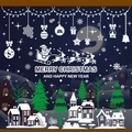 Stickers de Noël pour fenêtres avec Père Noël, rennes et flocons de neige pour vitres - Ensemble XC25+XC26+XC28+BQ143