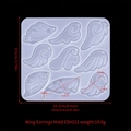 Translucent silicone mold for angel wing earrings with nine different wing style cavities - Wings Earring Mold-ED#215