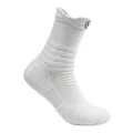 Weiße Sportsocken in Wadenhöhe mit dicker Rippung für Sport und Outdoor-Laufen - Gedickt Crew / Weiß