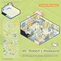 3D DIY scenery sticker kit Mr. Rabbit Weekend theme with PVC stickers and backboard - Mr. Rabbit's Weekend (Home Theater)