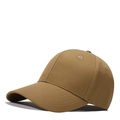 Klassische Baseballkappe aus Baumwolle in Khaki-Beige mit gebogenem Schirm und Twill - Einheitsgröße(56-58cm) / Kastanienbraun