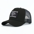 Cappellino trucker vintage nero con ricamo Women Want Me Fish Fear Me e rete - Regolabile / Tutto Nero