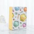 Pastel yellow gift paper bag with cute 3D star graphics and little star text print - Yellow Inflated Style (2) / Small (1pc)