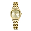 Elegante orologio al quarzo dorato da donna con quadrante quadrato e cinturino in metallo - Cassa e Cinturino Oro