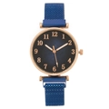 Orologio donna minimalista oro rosa con quadrante blu opaco e cinturino magnetico - Blu