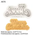 Molde de silicona Feliz Navidad con producto terminado amarillo para velas - Gris