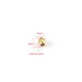 Goldfarbene Edelstahlperle 4x5mm mit 2mm Loch für die DIY-Schmuckherstellung - Gold (2mm Loch)