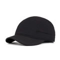 Cappellino da baseball nero a tesa corta in nylon ad asciugatura rapida con 5 pannelli - Nero