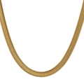 Collar de cadena de serpiente minimalista bañado en oro con acabado metálico plano - Color Oro (KN282238-Z)