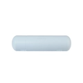 Minimalist light blue-grey cylindrical plastic pencil box with PENCIL BOX print - Round Pencil Box / Light Blue