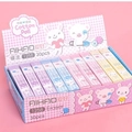 Bulk set of pastel colorful cartoon erasers for students in a display box - 1258 Color