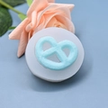 Close-up of heart pretzel silicone mold for DIY cake decoration and baking tools - Pretzel Heart Style (3)