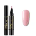 3-in-1 glitter pink nail gel pen with color swatch number 10 for UV LED curing - Q-10 Light Pink