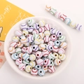 Colorful baseball pattern acrylic beads for kids DIY jewelry making in a white bowl - 12mm White Colored Baseball (50pcs)
