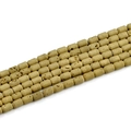 Retro gold 6x8mm geode agate barrel beads with matte stone texture for jewelry making - Barrel Beads 6x8mm/23pcs / Electroplated Gold