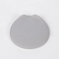 Minimalist grey cat-shaped silicone coaster with embossed facial details for pets - Can Lid / Gray