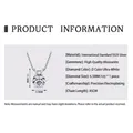 Classic 1ct D-color Moissanite necklace in S925 sterling silver with a 45cm chain - Classic 6-Prong White Gold 1ct