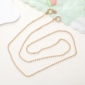 Golden metal bead chain accessory for mobile phone cases and handbags DIY style - 6mm Gold Ball Chain (With Round Tag)
