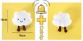 Plush sheep cat toy with catnip and bell, featuring soft texture and 12cm size measurements - Cloud