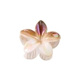 Elegant pearlescent gradient floral hair claw clip in soft pink and orange shades - 8cm New Gradient Color - Brownish White