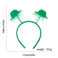 Cerchietto di San Patrizio verde con due mini cilindri e velo in rete verde - Cappello a cilindro 3D pizzo