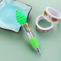 Christmas tree multicolor ballpoint pen with 4-color ink and green grip for journaling - Christmas Series 3-Tree
