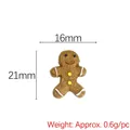 Miniature bonhomme de pain d'épices en résine pour DIY, taille 16mm par 21mm - Bonhomme en pain d'épices