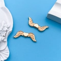 Golden wing charms in heart-inspired design for DIY necklaces and bracelets making - 1pc KC Gold Wing Spacer Bead 7x19mm
