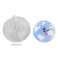 Molde de silicona reloj diseño tierra con diámetro 20,2 cm y grosor 1,1 cm para resina - Diseño de Mapa de la Tierra (Grande)