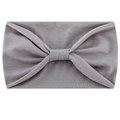 Elastic light gray knotted headband for yoga and sports made of soft breathable fabric - Light Gray