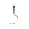 Silver skull scythe weapon pendant made of vintage zinc alloy for DIY jewelry - 1pc Scimitar Pendant 29mm