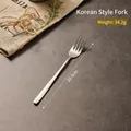 Matte snowflake grey stainless steel dinner fork with vintage brushed finish 20.5cm - Vintage Snowflake Grey Table Fork