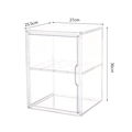Double-layer transparent acrylic display box with door and dimensions 27x25.5x36cm - Large - With Divider
