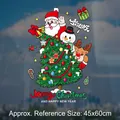 Christmas window decals with Santa and Reindeer design, 45x60cm, model YTH013-S - Christmas Tree Small-YTH013-S