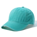 Gorra de béisbol vintage de algodón lavado azul tiffany con visera curva y copa suave - Ajustable / Verde Menta