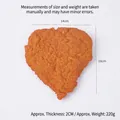 Realistisches PVC-Hähnchenschnitzel in Herzform mit goldener Textur 14x16cm - 14cm*16cm / Goldorange (Dunkel)